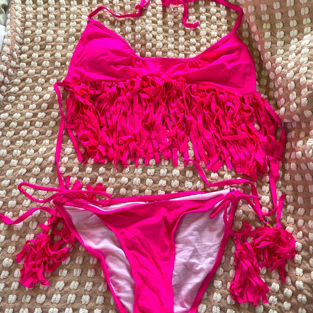 Pink 2 piece  bathing suit